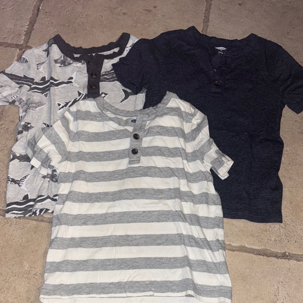 Stylish Kids' Striped and Solid Henley Shirts